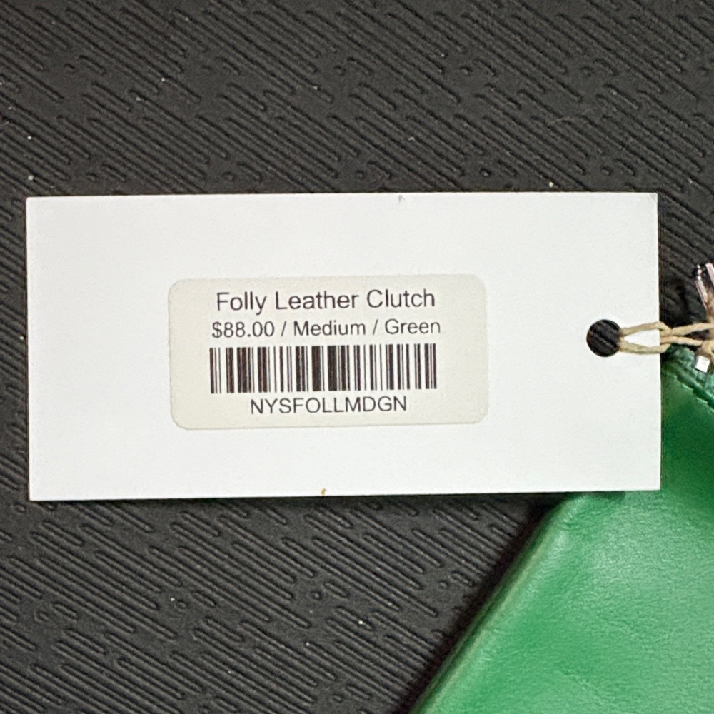 Eleish Van Breems Folly Green Leather Clutch - Picture 2 of 4